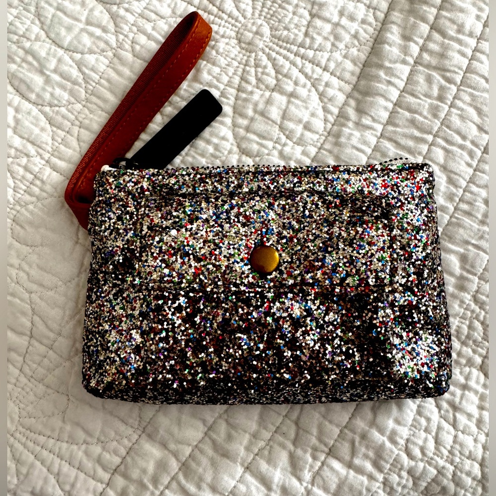 JCREW Kids Glitter Wristlet Pouch - Multicolor